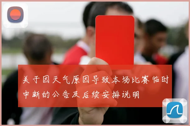 关于因天气原因导致本场比赛临时中断的公告及后续安排说明